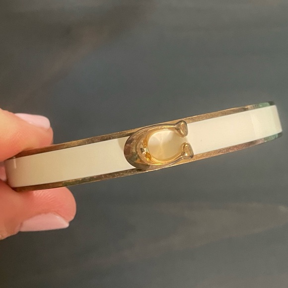 White and gold coach bangle - Picture 1 of 4